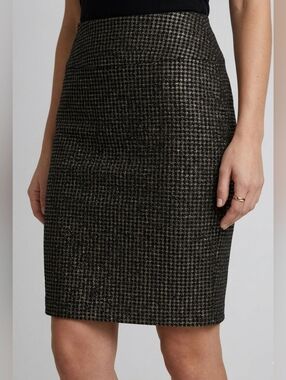 ✨ GLAM MOMENT! Suzy Shier Metallic Shimmer Pencil Skirt ✨ NWT